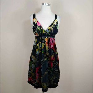 Sue Wong Silk & Velvet FloralCocktail Dress